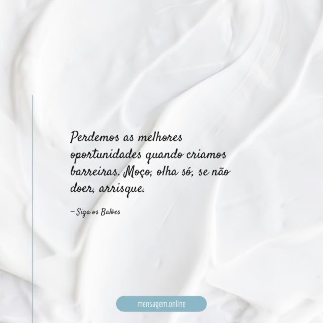 Perdemos as melhores oportunidades