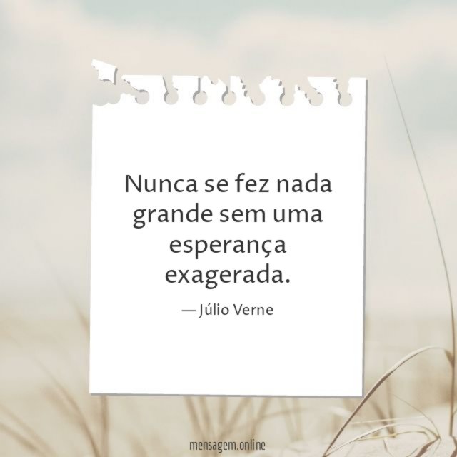 Nunca se fez nada grande