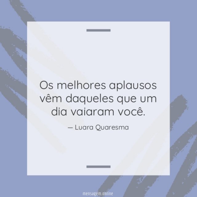 Os melhores aplausos