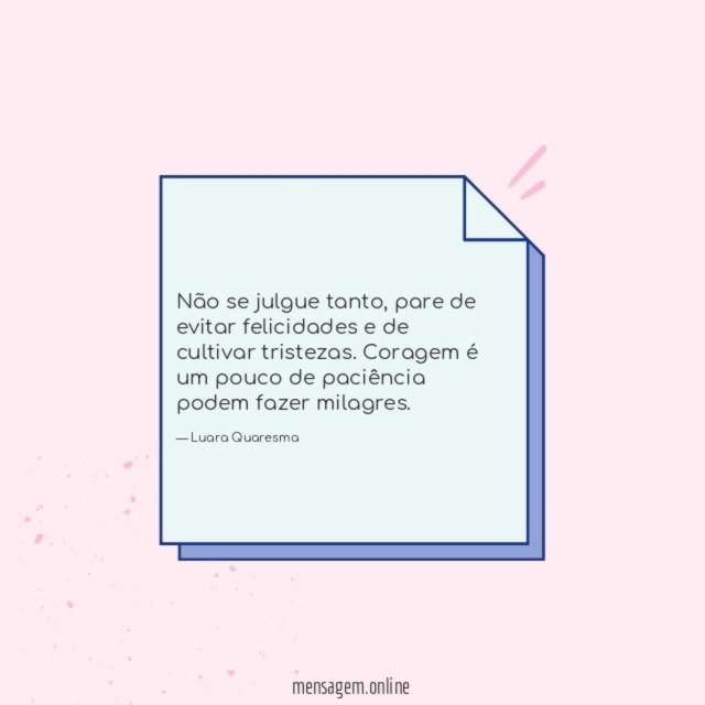 Não se julgue tanto