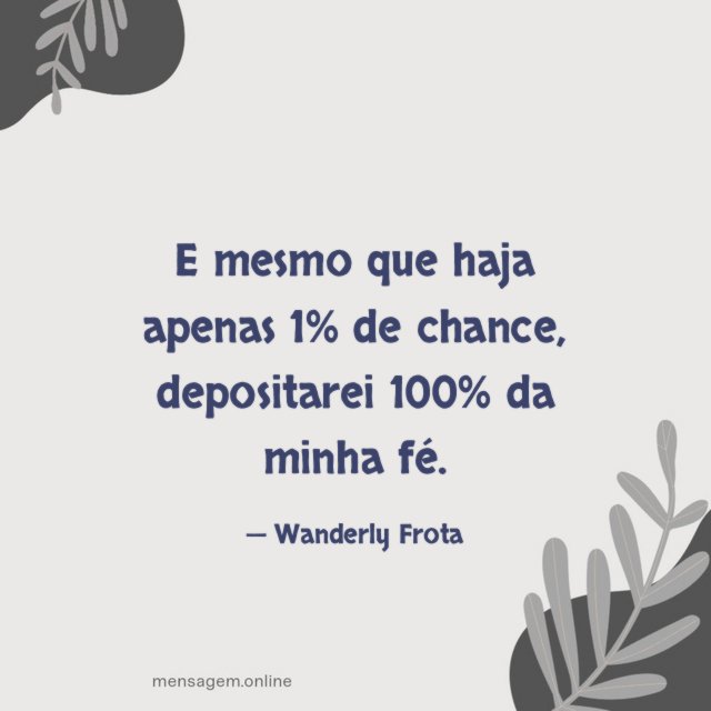 E mesmo que haja apenas 1%