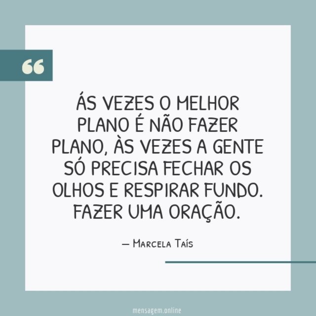 Ás vezes o melhor plano é não fazer plano