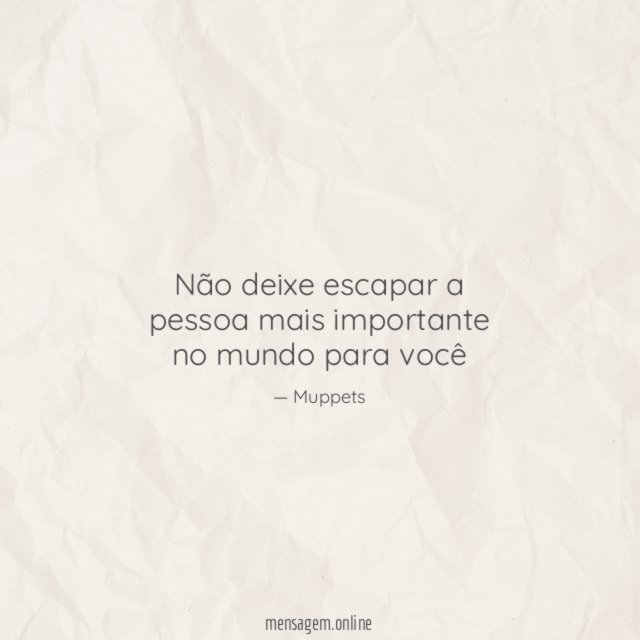 Não deixe escapar a pessoa