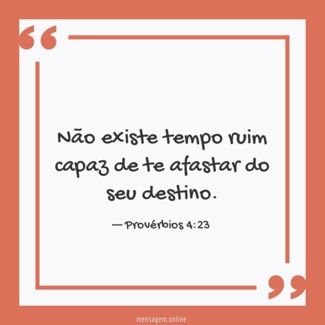 Não existe tempo ruim capaz