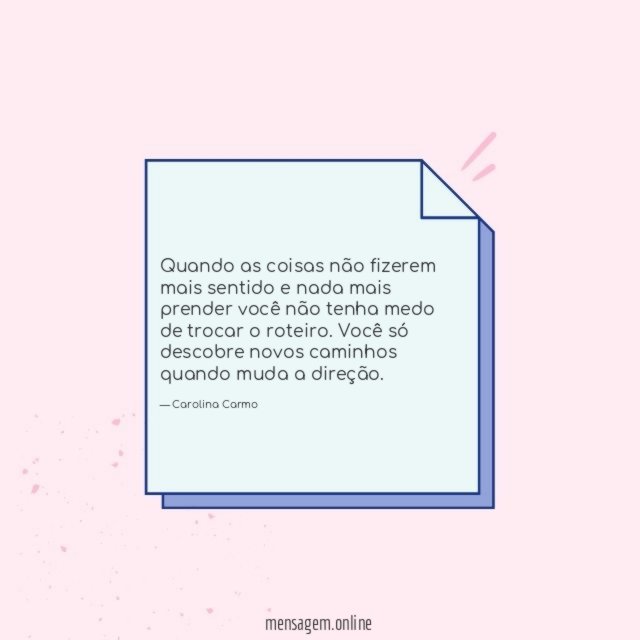 Quando as coisas não fizerem