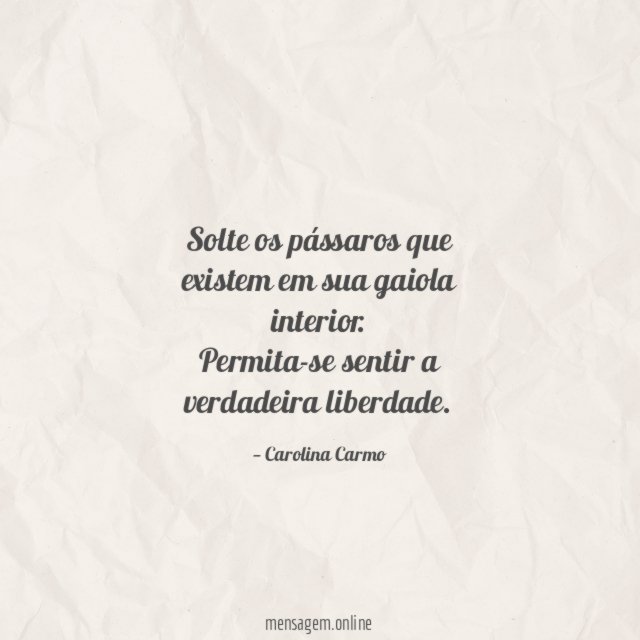 Solte os pássaros