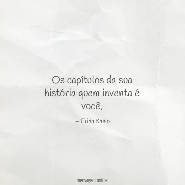Os capítulos da sua história