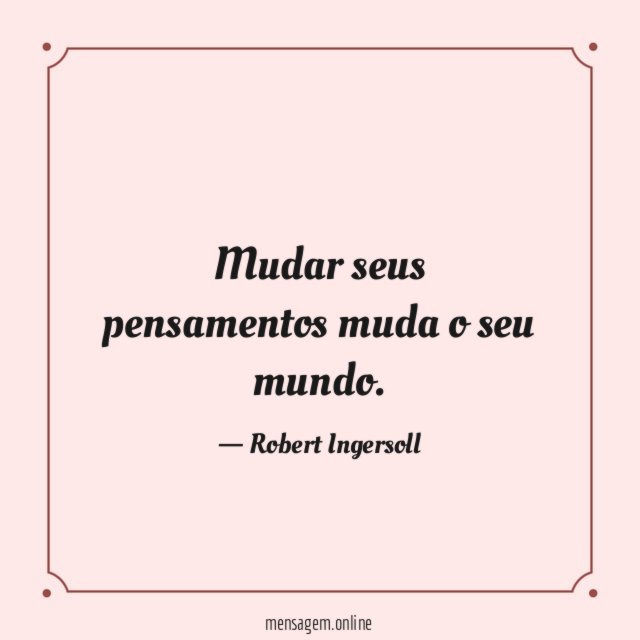 Mudar seus pensamentos