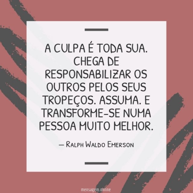 A culpa é toda sua