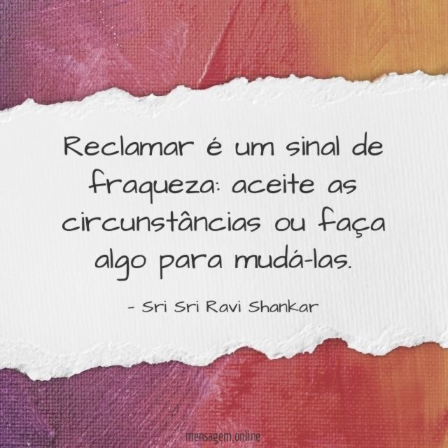 Reclamar é um sinal