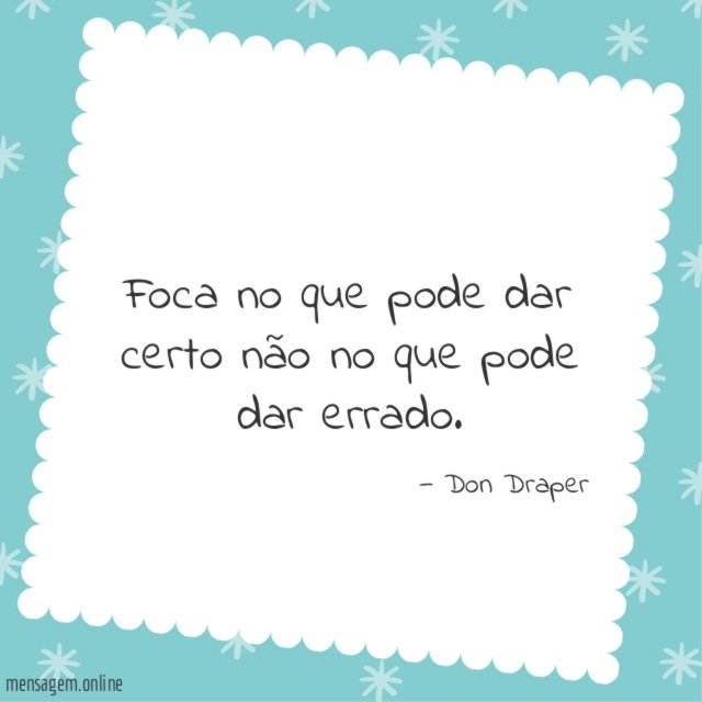 Foca no que pode