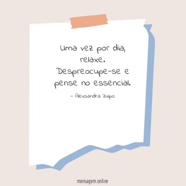 Pense no essencial