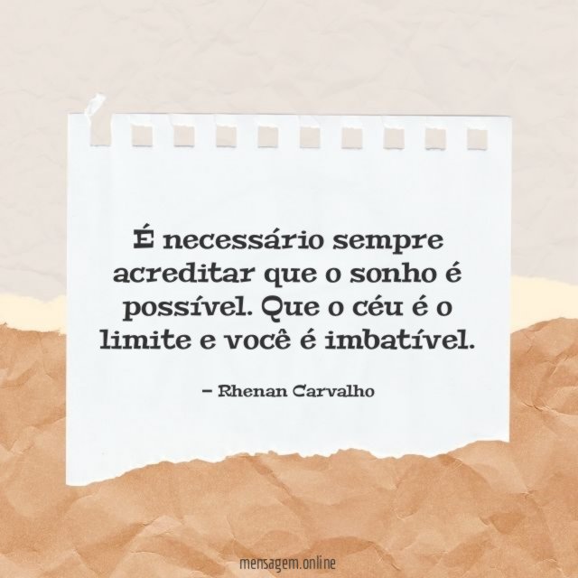 Que o céu é o limite