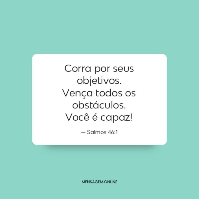 Corra por seus objetivos