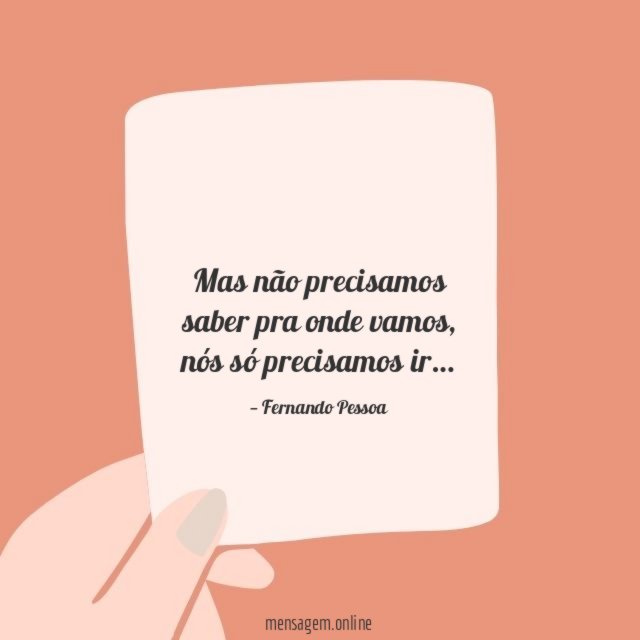 Mas não precisamos saber