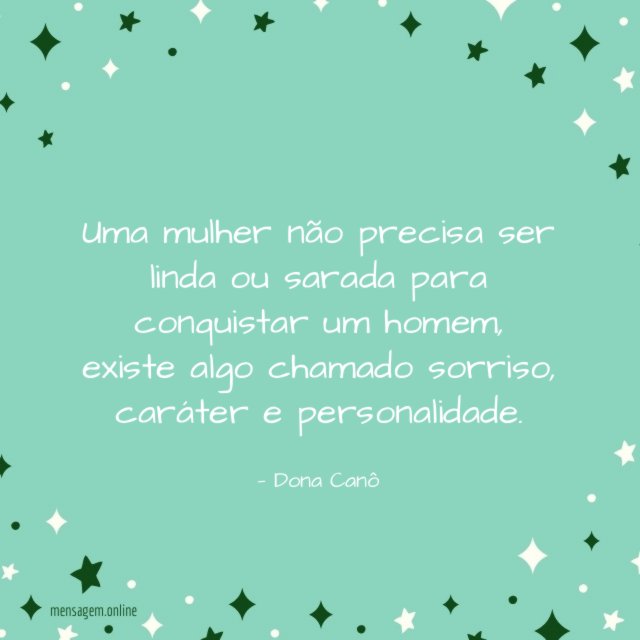 Uma mulher não precisa