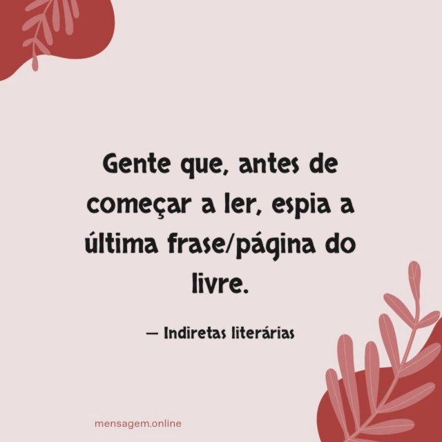 Antes de começar a ler