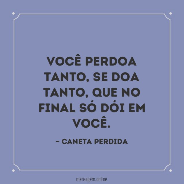 No final só dói em você