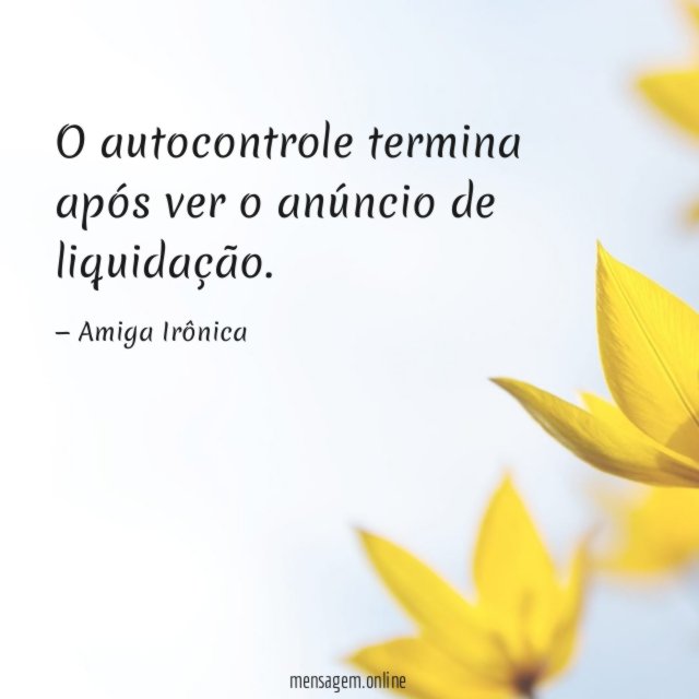 O anúncio de liquidação