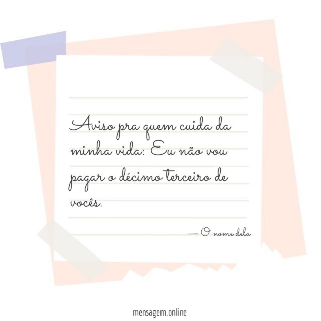 Eu não vou pagar o décimo terceiro