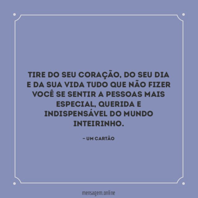 Tire do seu coração