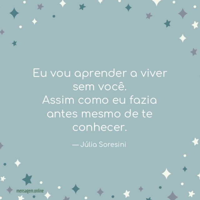 Eu vou aprender a viver sem você
