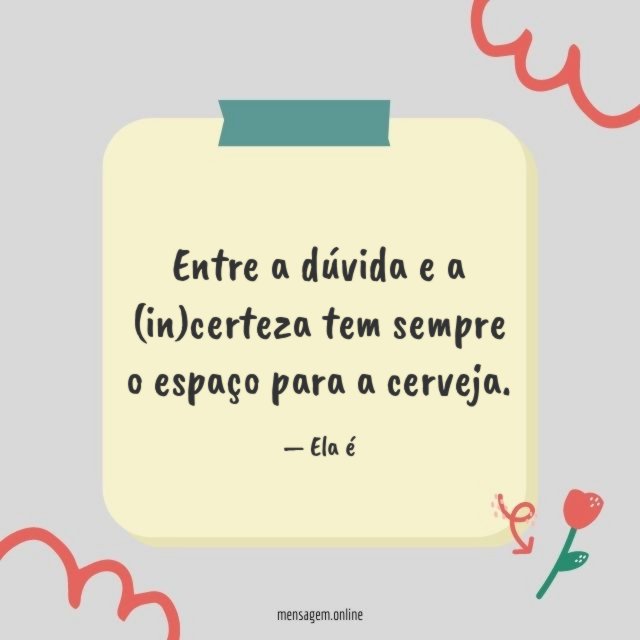 O espaço para a cerveja