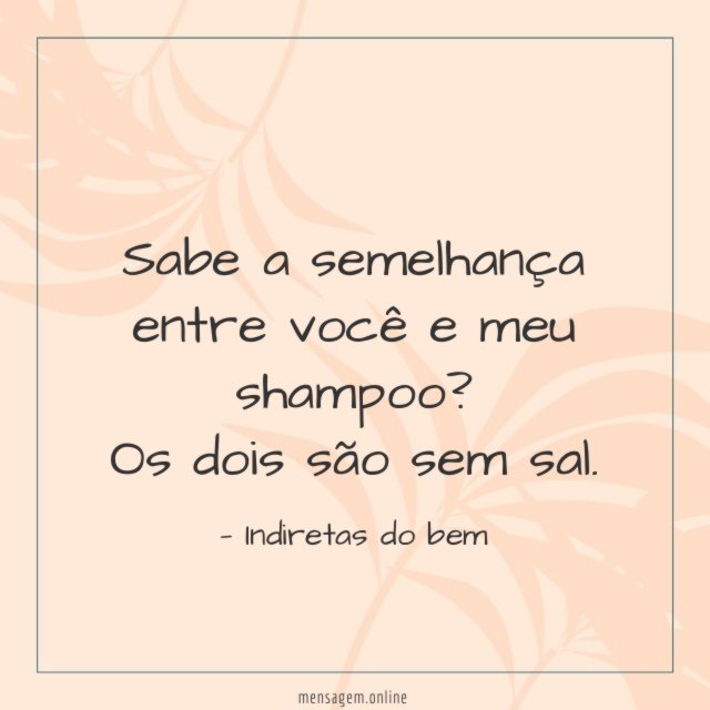 Você e meu shampoo