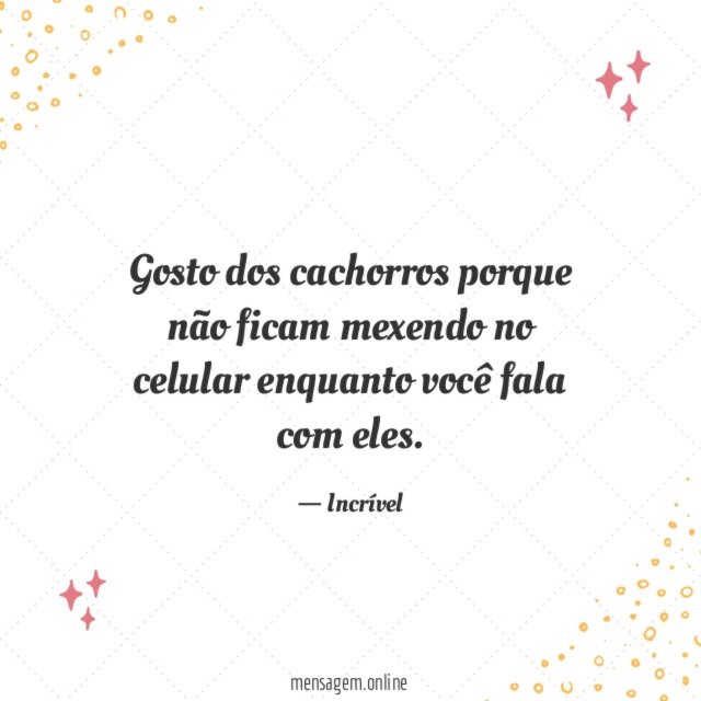 Gosto dos cachorros