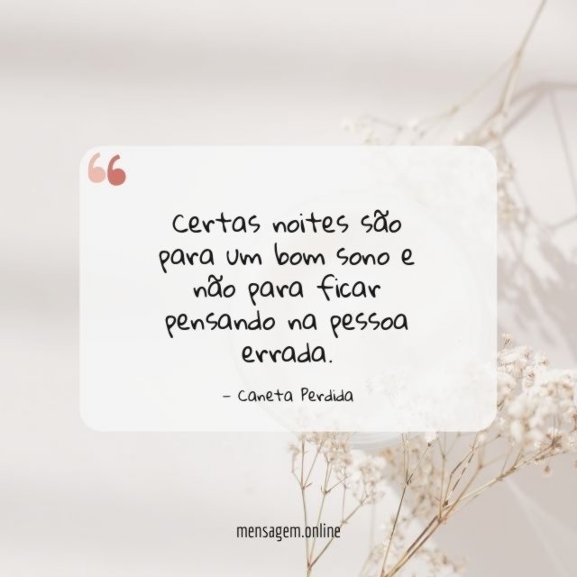 Para um bom sono