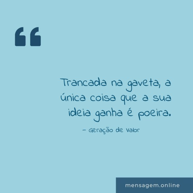Trancada na gaveta
