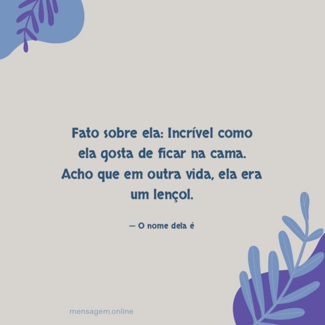 Ela era um lençol