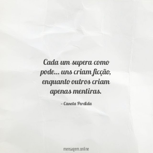 Cada um supera como pode