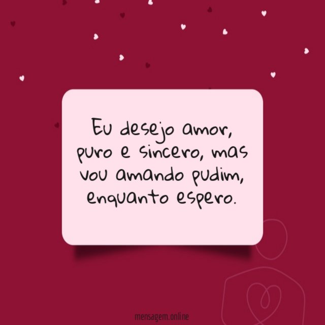Mas vou amando pudim