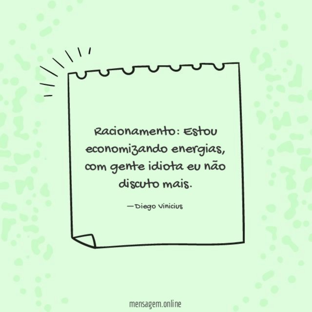 Estou economizando energias