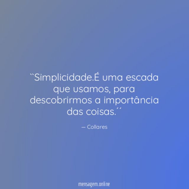 ``Simplicidade
