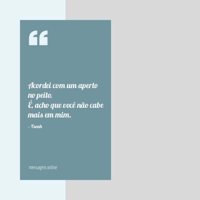 Acordei com um aperto no peito
