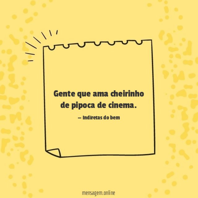 Cheirinho de pipoca de cinema