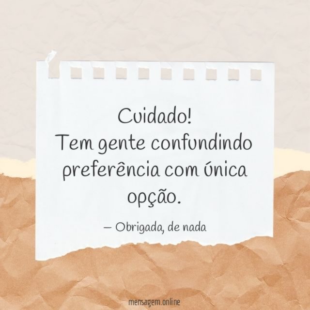 Confundindo preferência