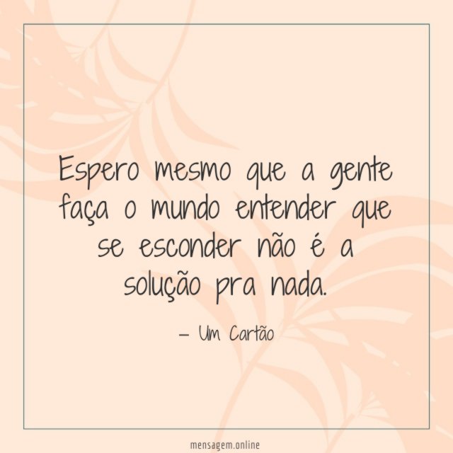 Não é a solução pra nada