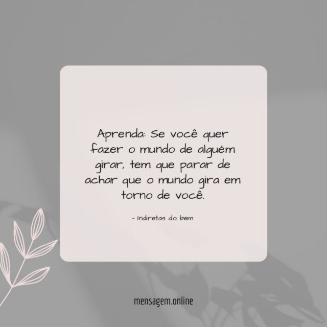 Fazer o mundo de alguém girar