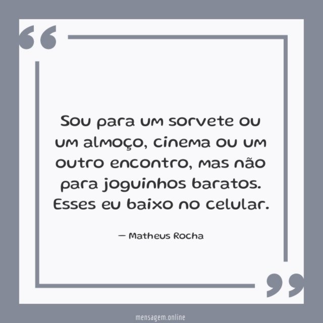 Sou para um sorvete ou um almoço