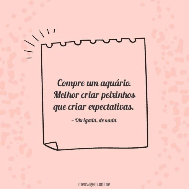 Melhor criar peixinhos