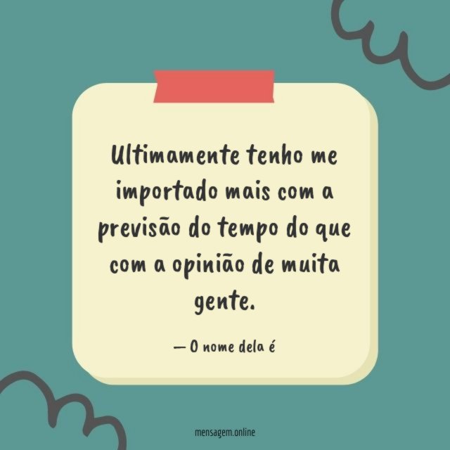 Tenho me importado mais