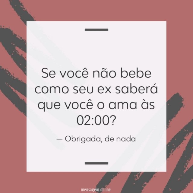 Se você não bebe