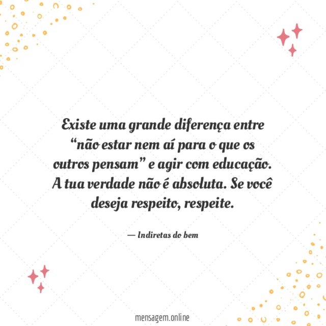 A tua verdade não é absoluta