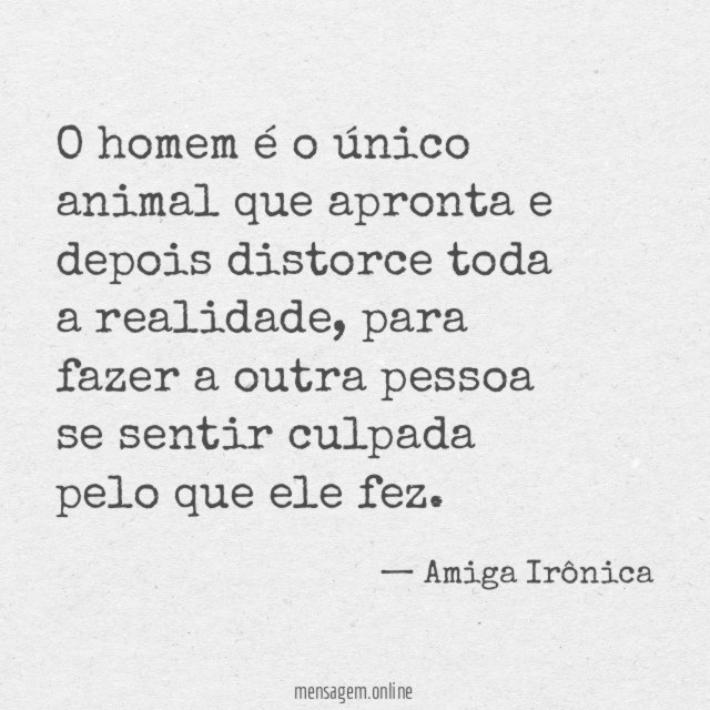 O homem é o único animal
