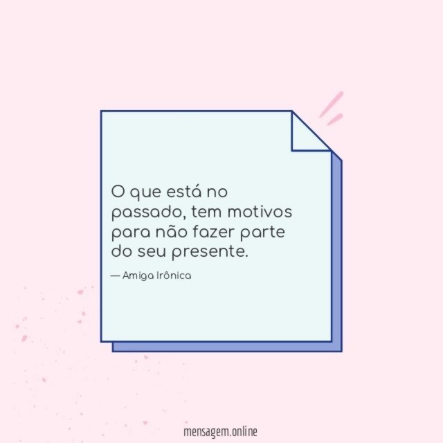 O que está no passado