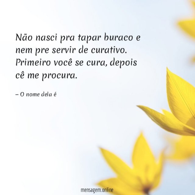 Não nasci pra tapar buraco