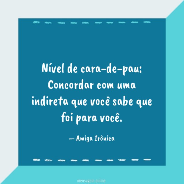 Nível de cara-de-pau